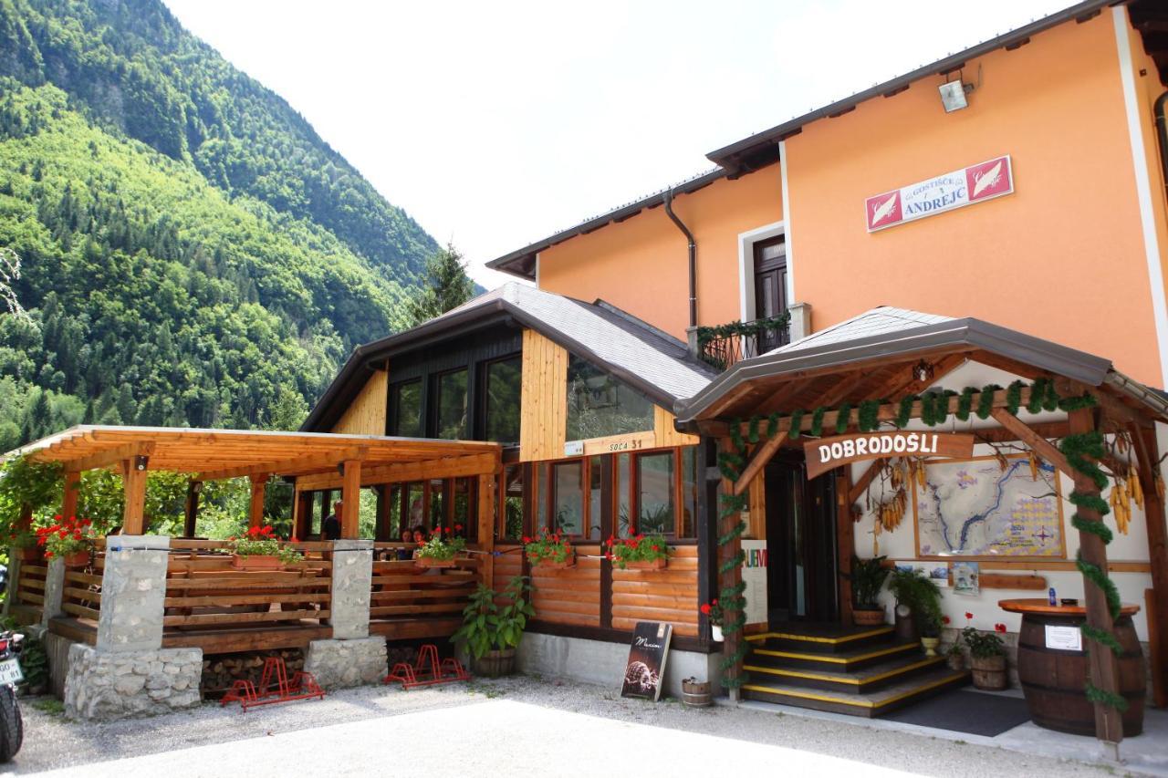 Hotel Gostisce Andrejc à Soča Extérieur photo
